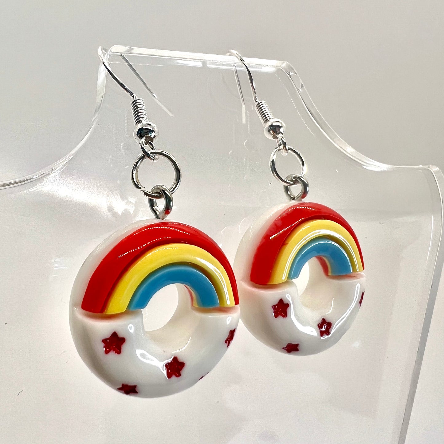 Rainbow Donut Earrings