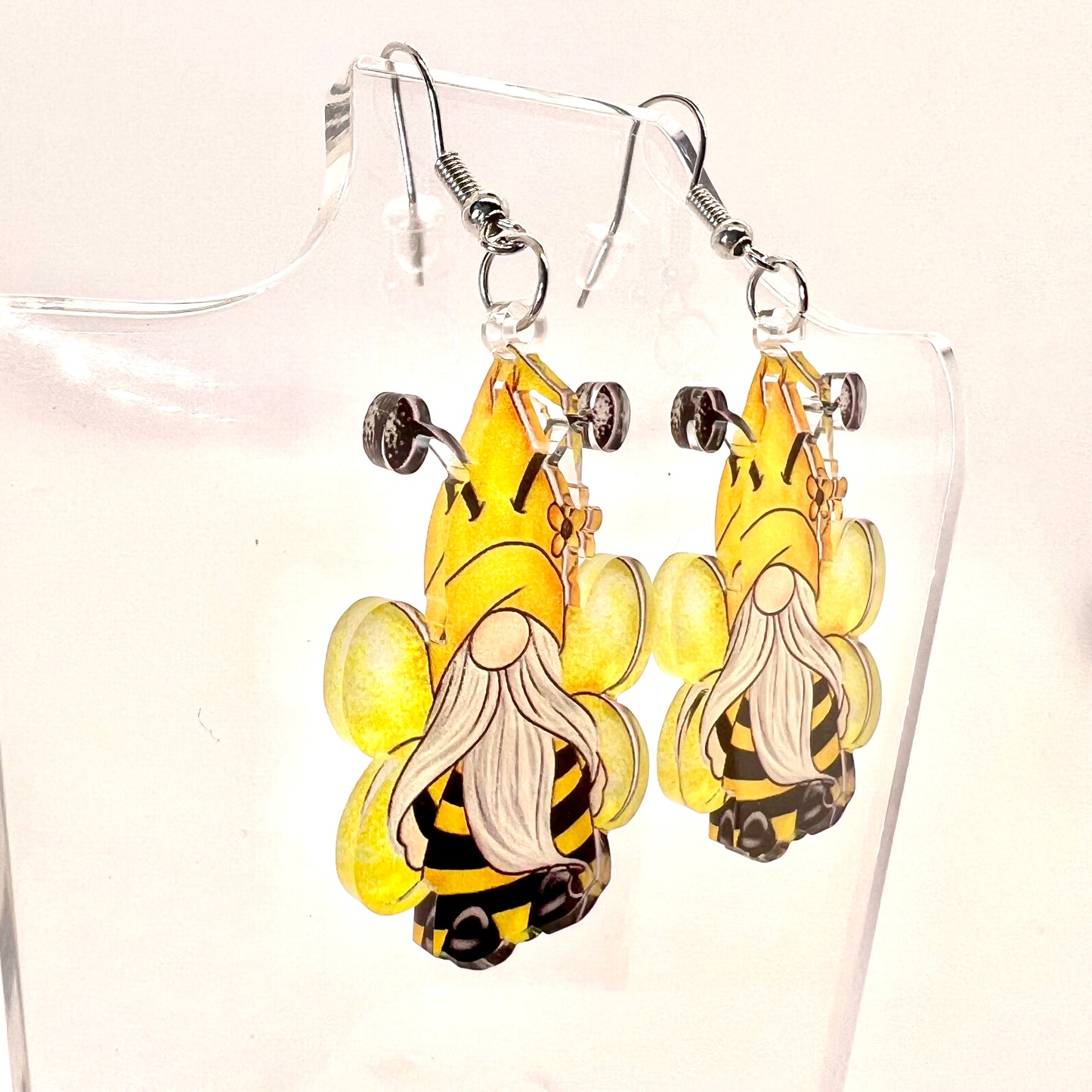 Bumble Bee Gnome Earrings