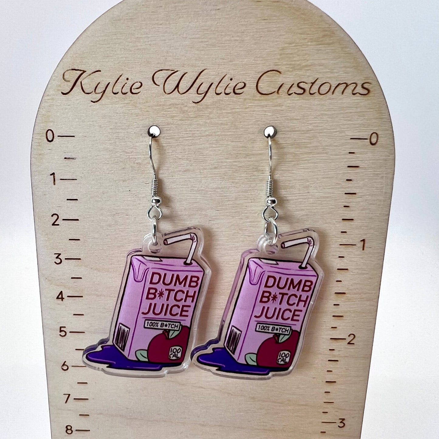 Dumb B* Juice Box Earrings