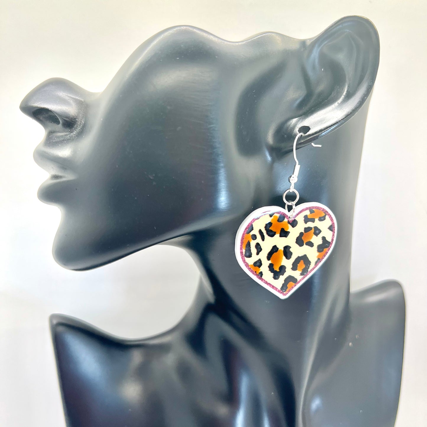 Cheetah Heart Earrings