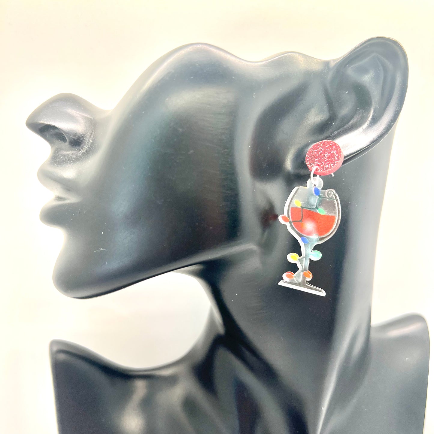 Christmas Wine Earrings