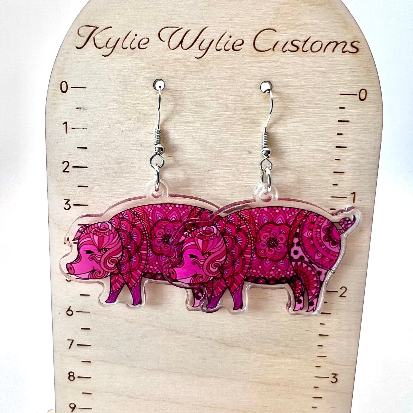 Paisley Pig Earrings