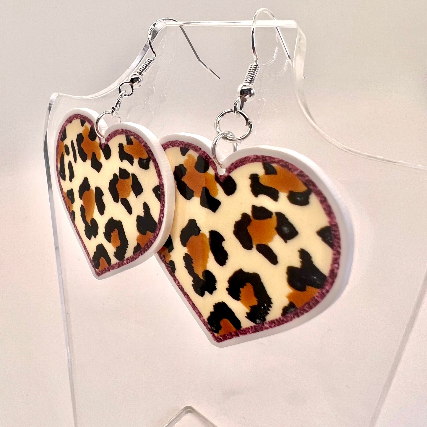 Cheetah Heart Earrings