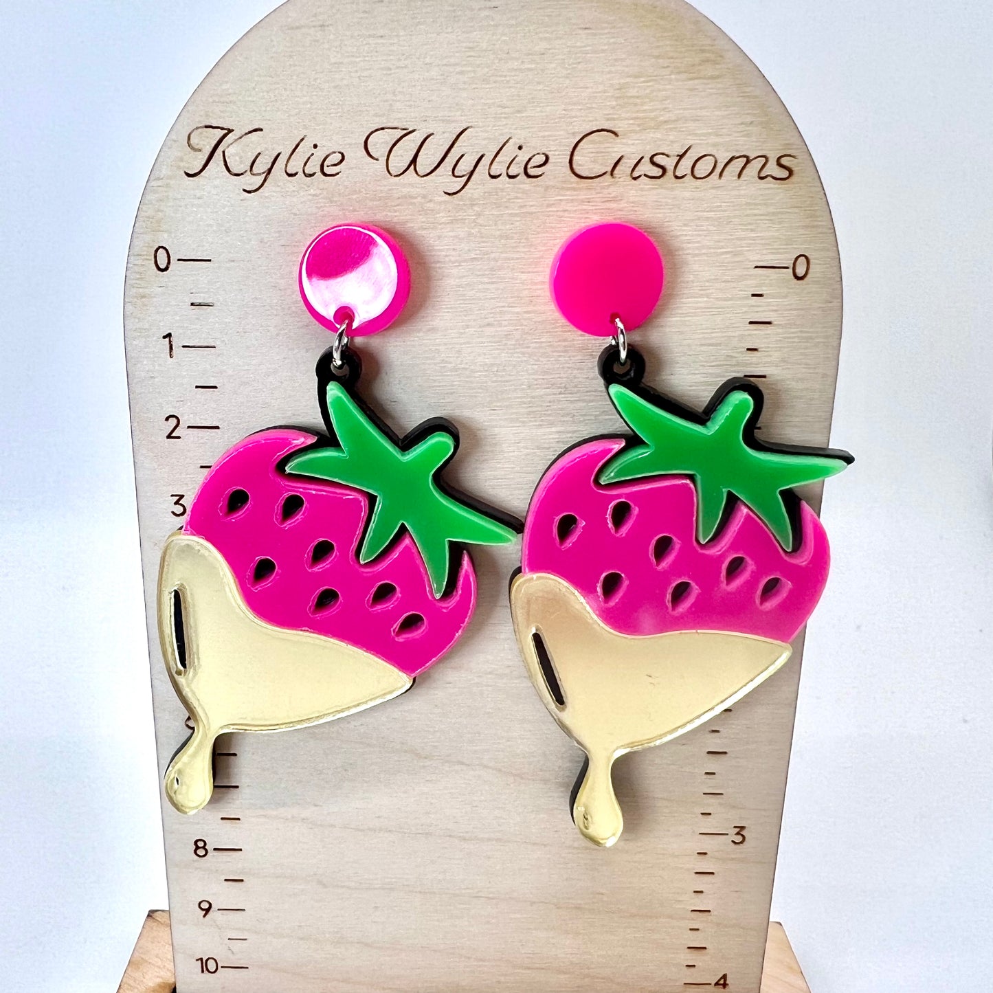 Gold Dipped Strawberry Earrings