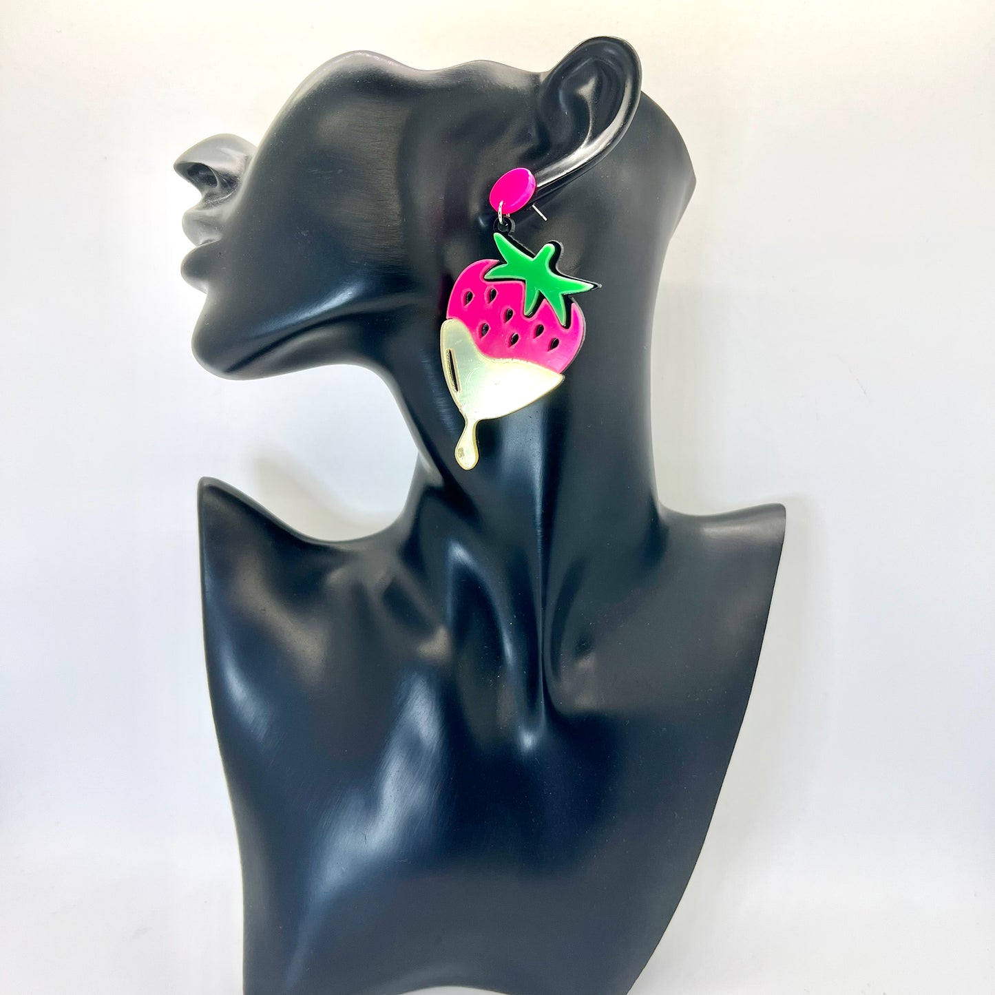 Gold Dipped Strawberry Earrings