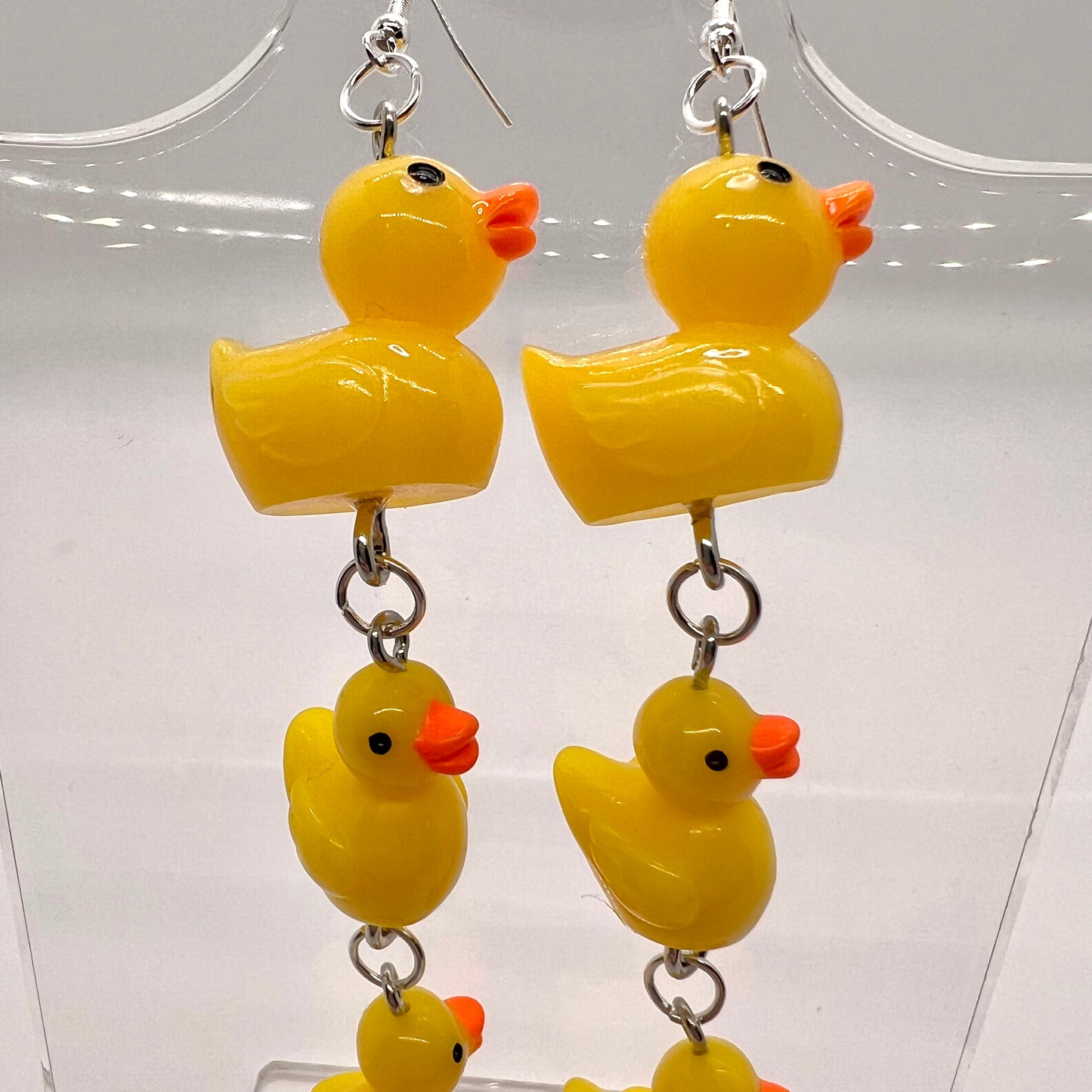 Duck Family Chain Earrings