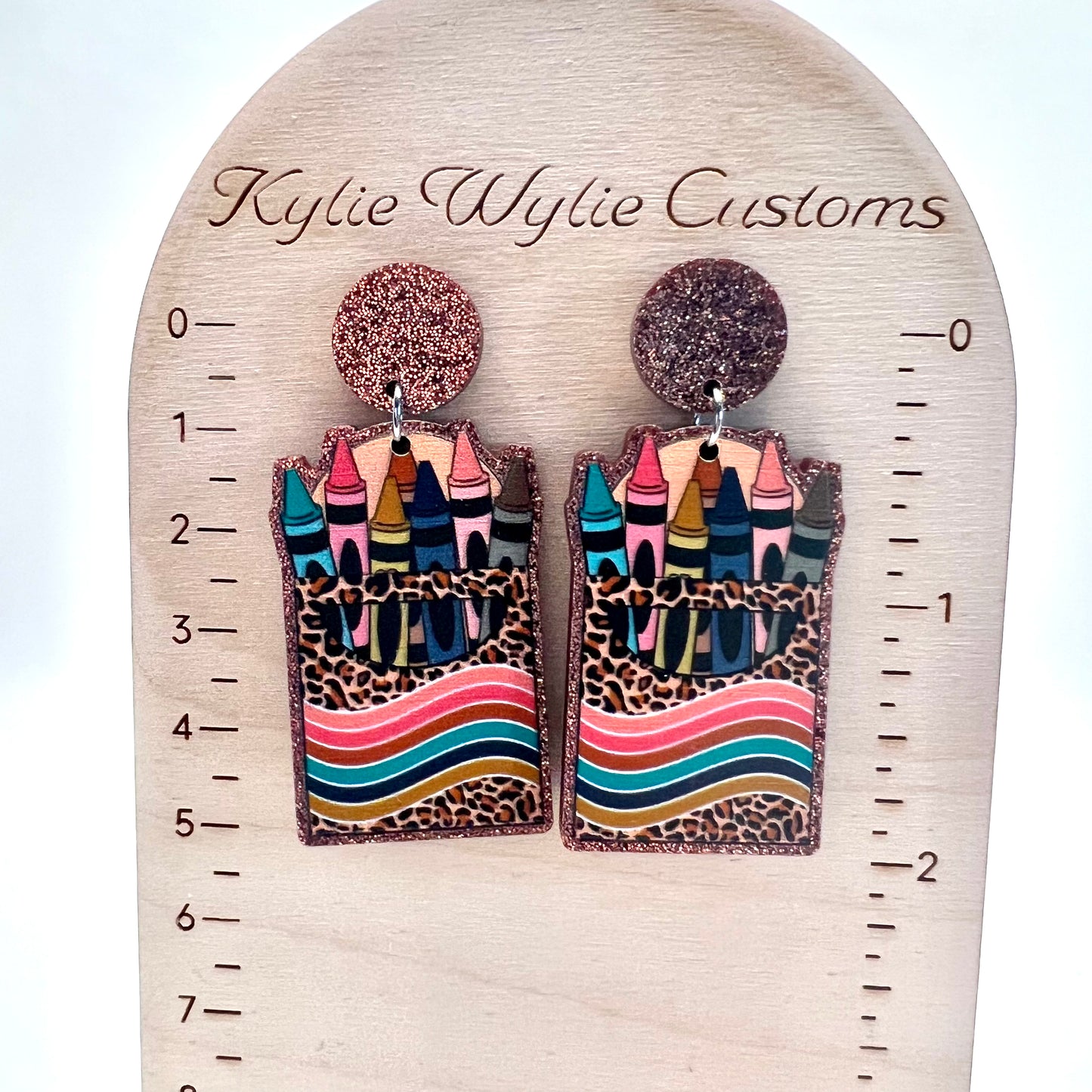 Cheetah Crayon Earrings