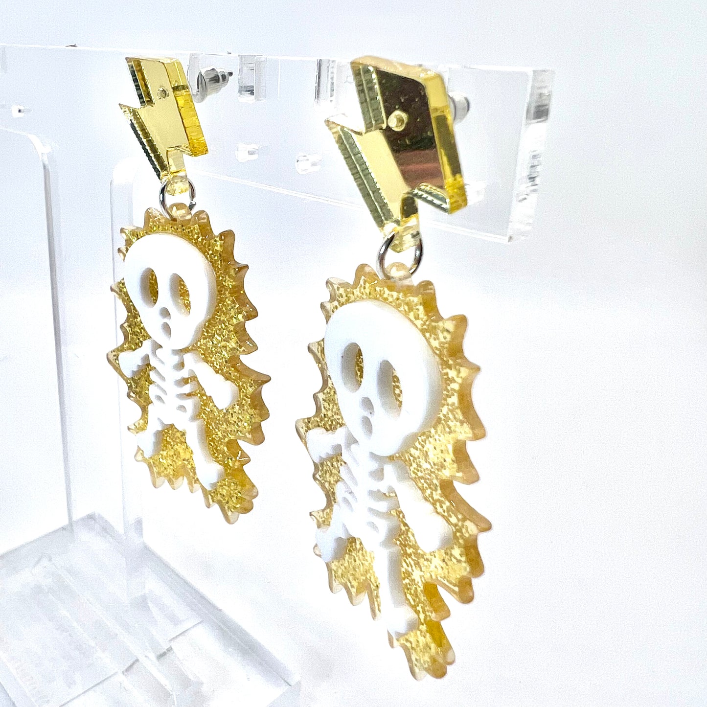 Gold Lightning Earrings