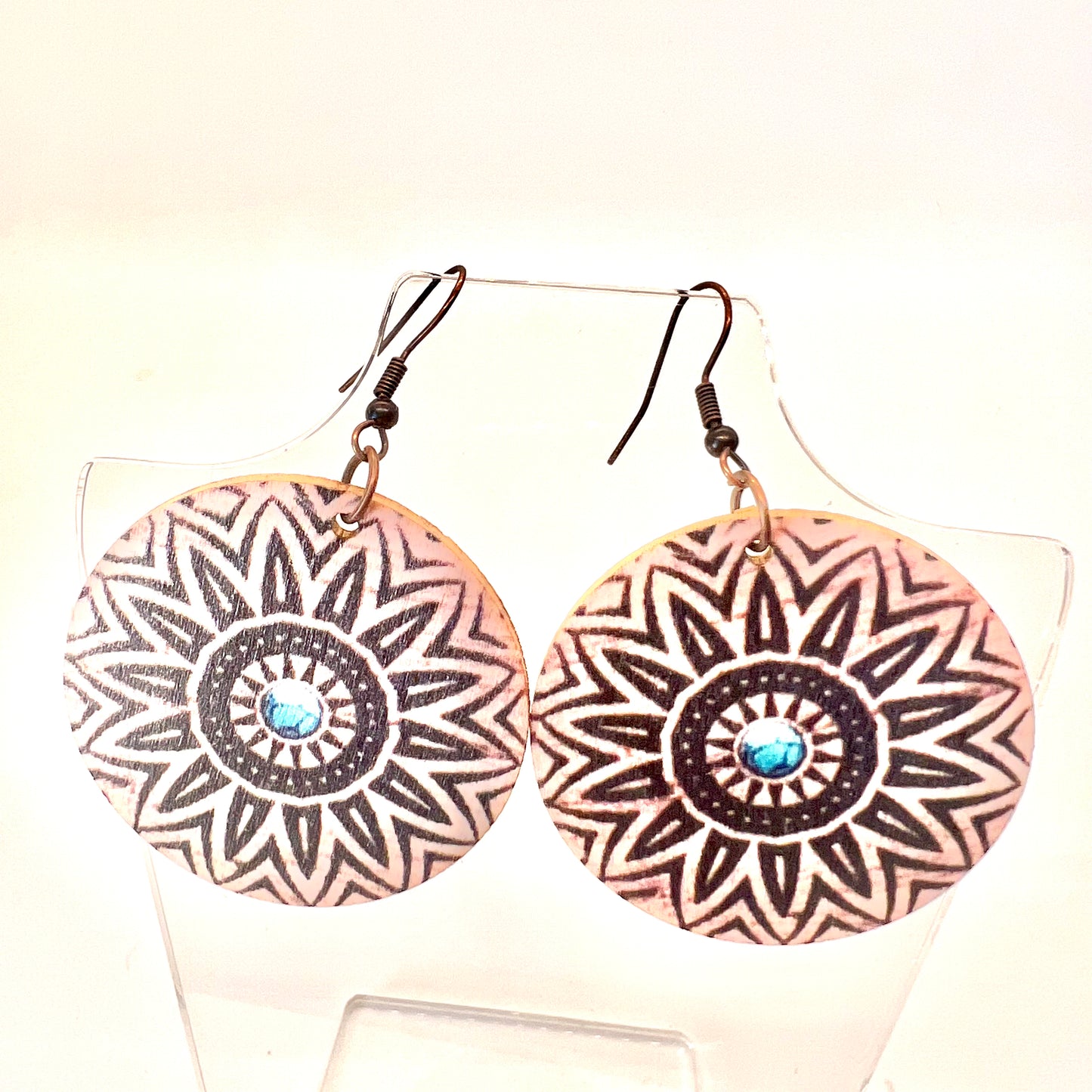 Wood Mandala Earrings