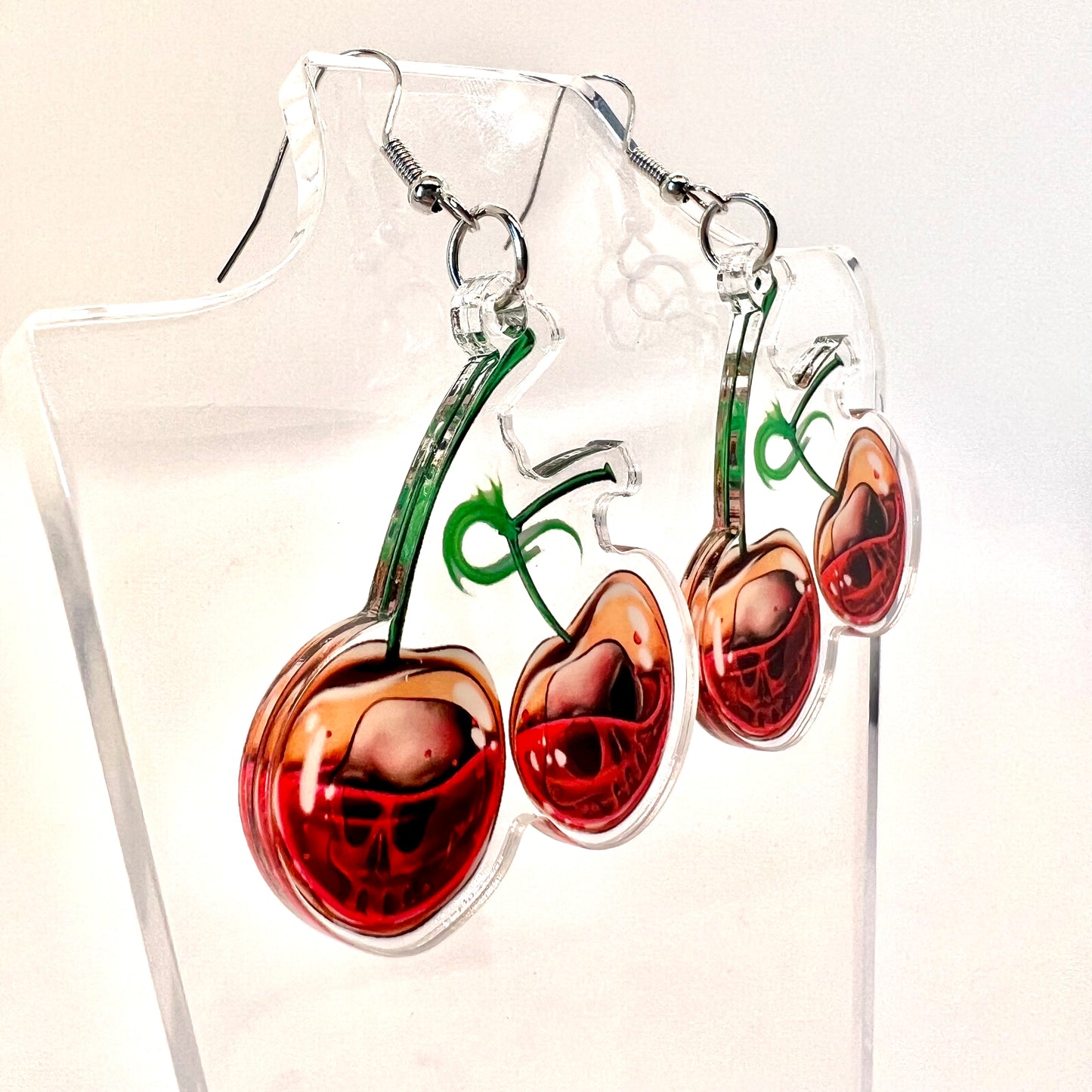 Cherry Skull Earrings
