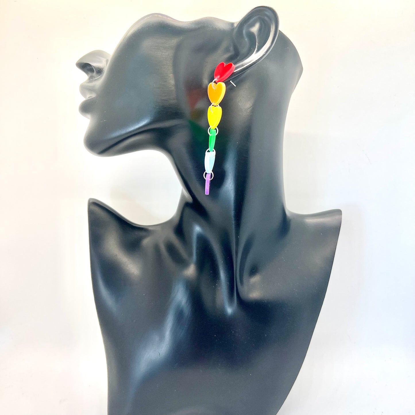 Rainbow Heart Earrings