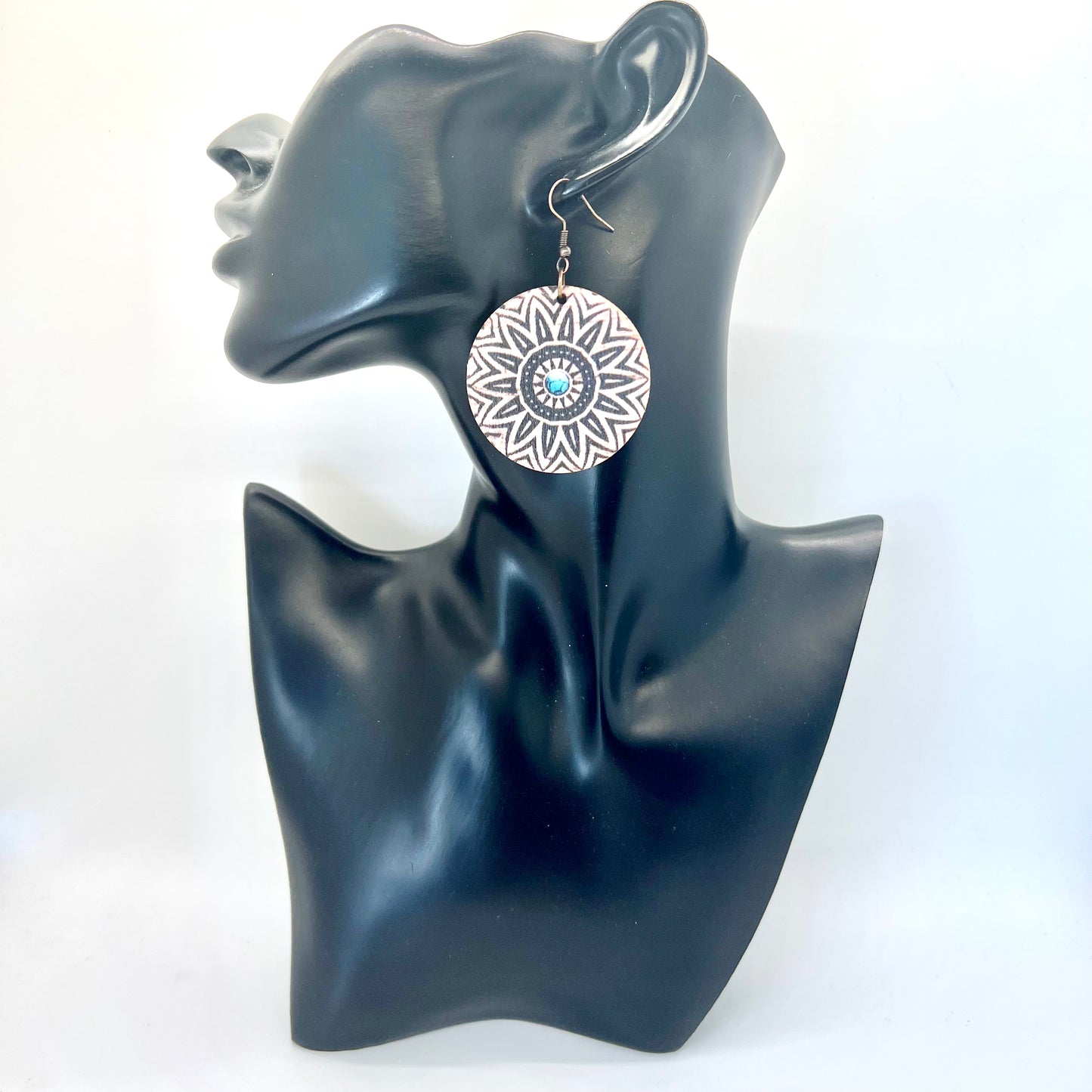 Wood Mandala Earrings