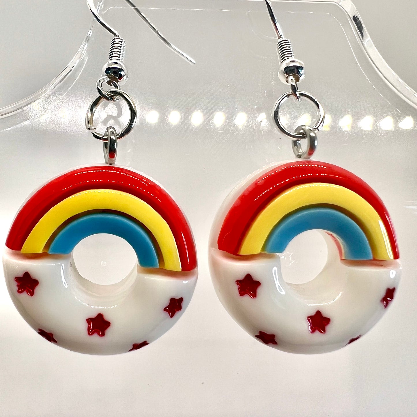 Rainbow Donut Earrings