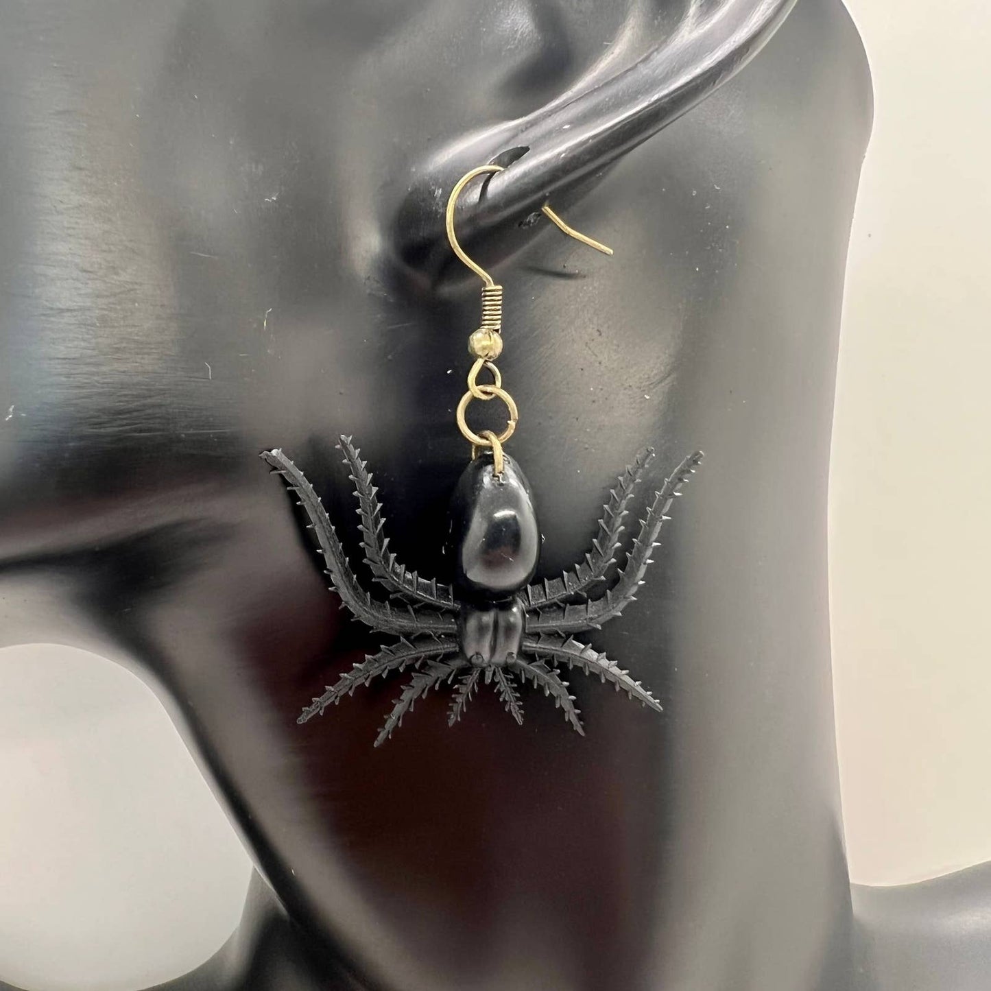 Black Spider Earrings