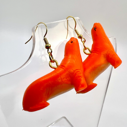 Orange Seal Earrings
