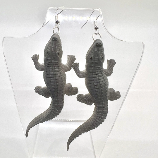 Large Alligator Earrings