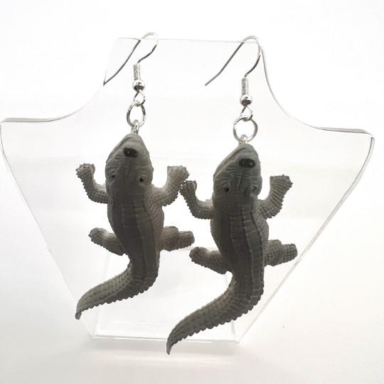 Large Alligator Earrings