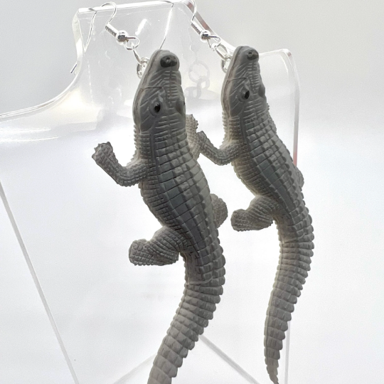 Large Alligator Earrings