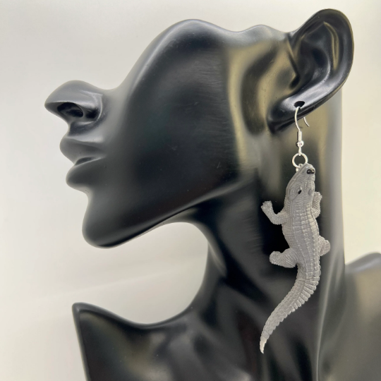 Large Alligator Earrings