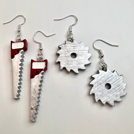 Saw Blade Tool Earrings