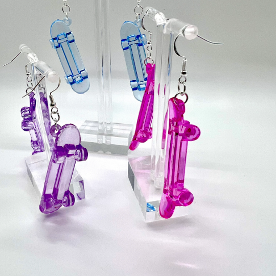Skateboard Earrings
