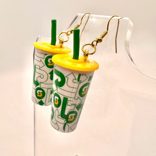 Subway Drink Cup Earrings