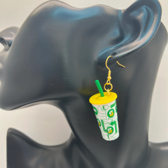 Subway Drink Cup Earrings
