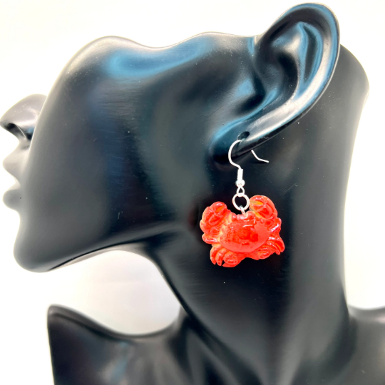 Red Crab Earrings