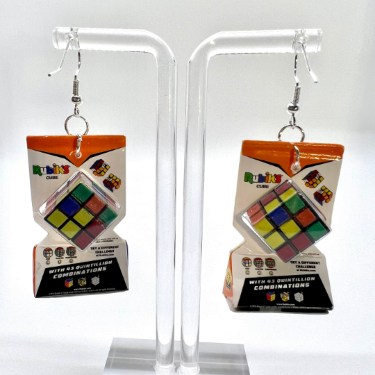 Rubiks Cube Earrings