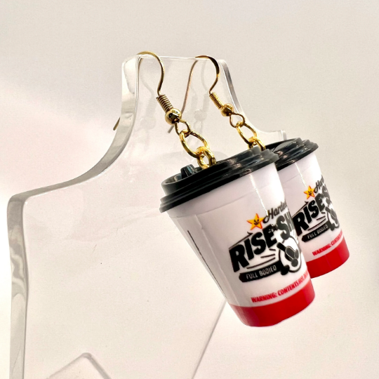 Hardees Coffee Cup Earrings