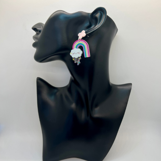 Rainbow and Cloud Earrings