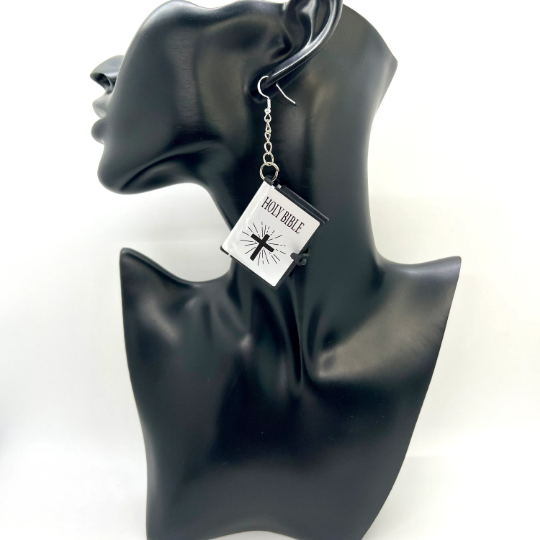Holy Bible Book Earrings