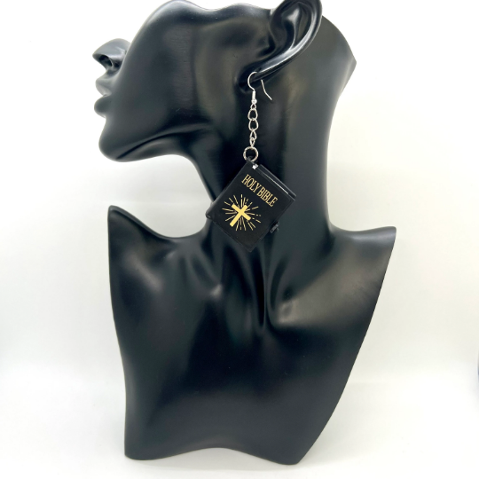 Holy Bible Book Earrings