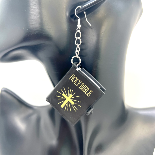 Holy Bible Book Earrings
