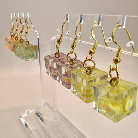 Flower Ice Cube Earrings