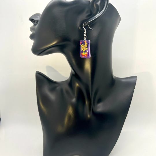 Takis Fuego Chip Bag Earrings