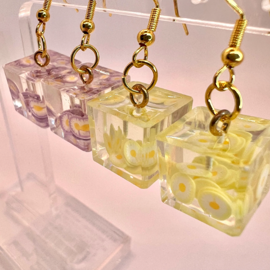 Flower Ice Cube Earrings