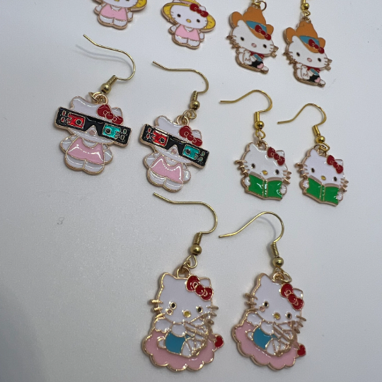 Hello Kitty Character Earrings