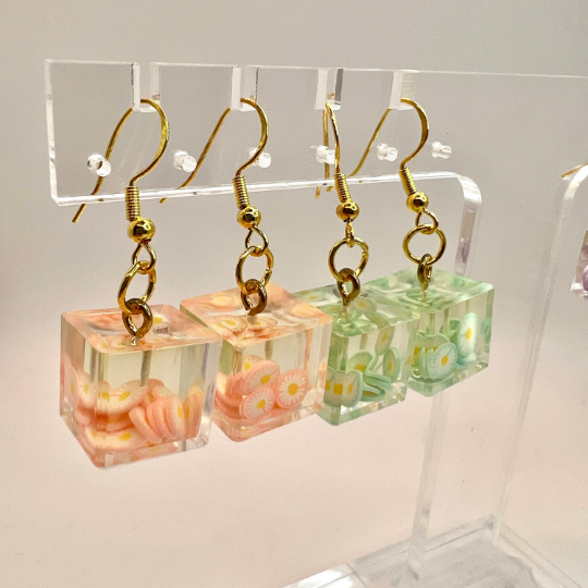 Flower Ice Cube Earrings