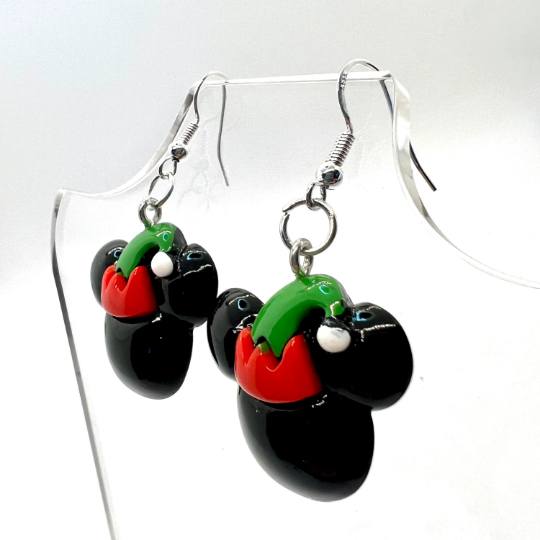 Santa Mickey Earrings