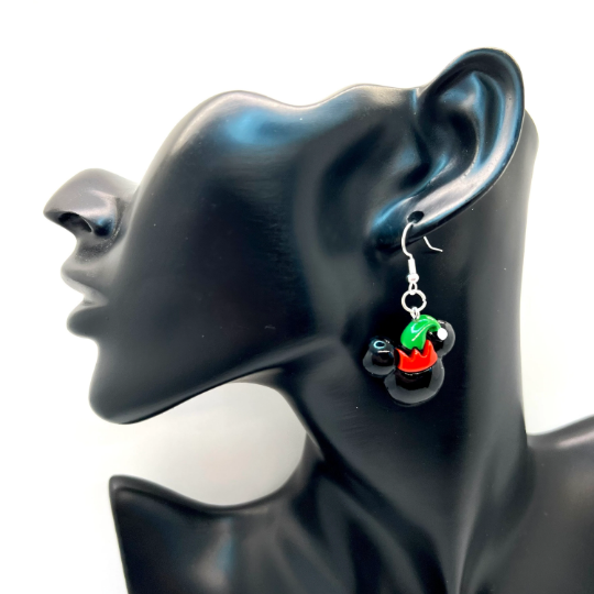 Santa Mickey Earrings