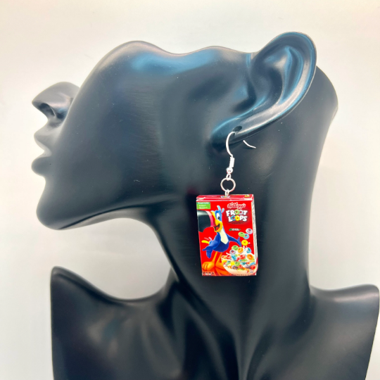 Froot Loops Cereal Box Earrings