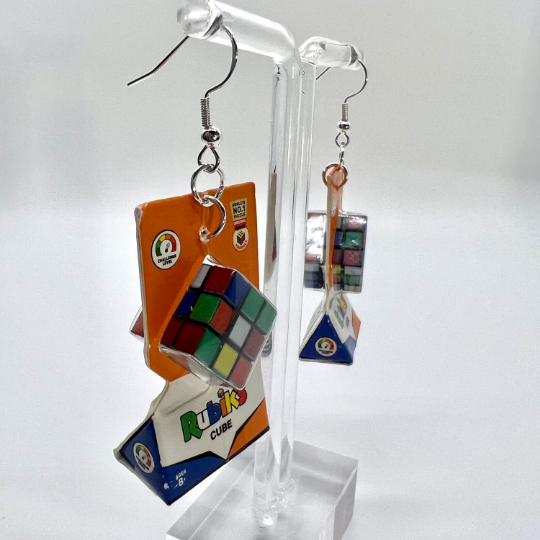 Rubiks Cube Earrings