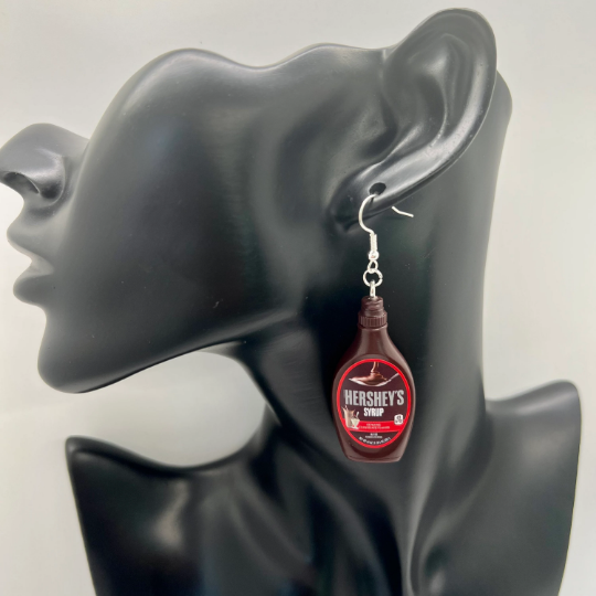 Hershey Syrup Bottle Earrings