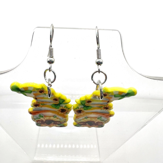 Sun Flower Gnome Earrings