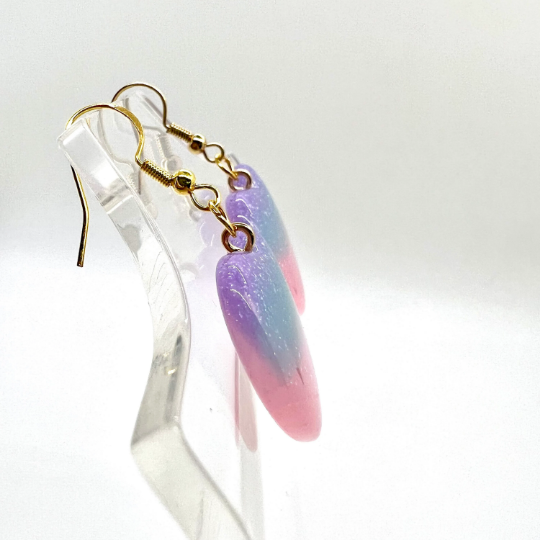 Glitter Heart Earrings