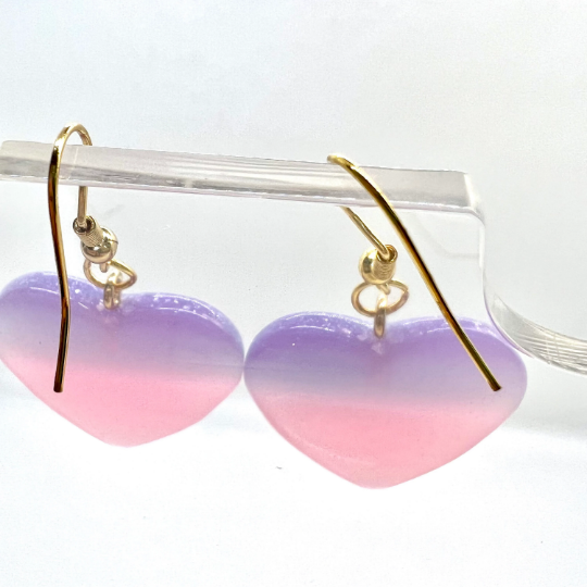 Glitter Heart Earrings
