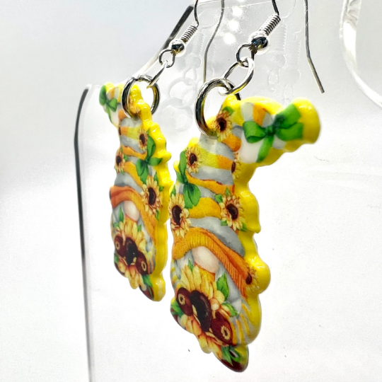 Sun Flower Gnome Earrings