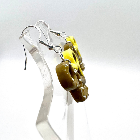 Mickey Cheese Pretzel Earrings