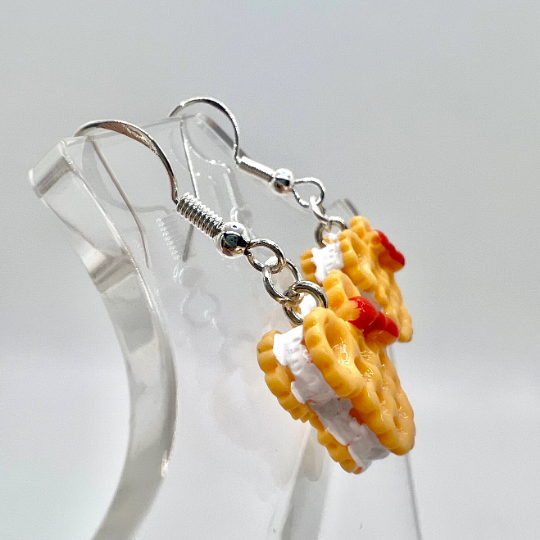 Minnie Mouse Waffle Earrings
